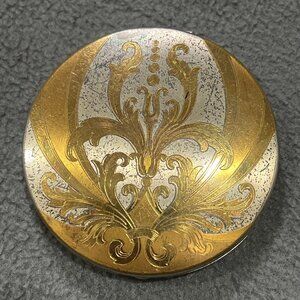 Collectible Vintage Elgin American Compact - Two-Tone Gold Silver Art Deco Style